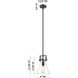 Downtown Urban Newton Cone 1 Light 8 inch Polished Nickel Mini Pendant Ceiling Light in Matte White Glass