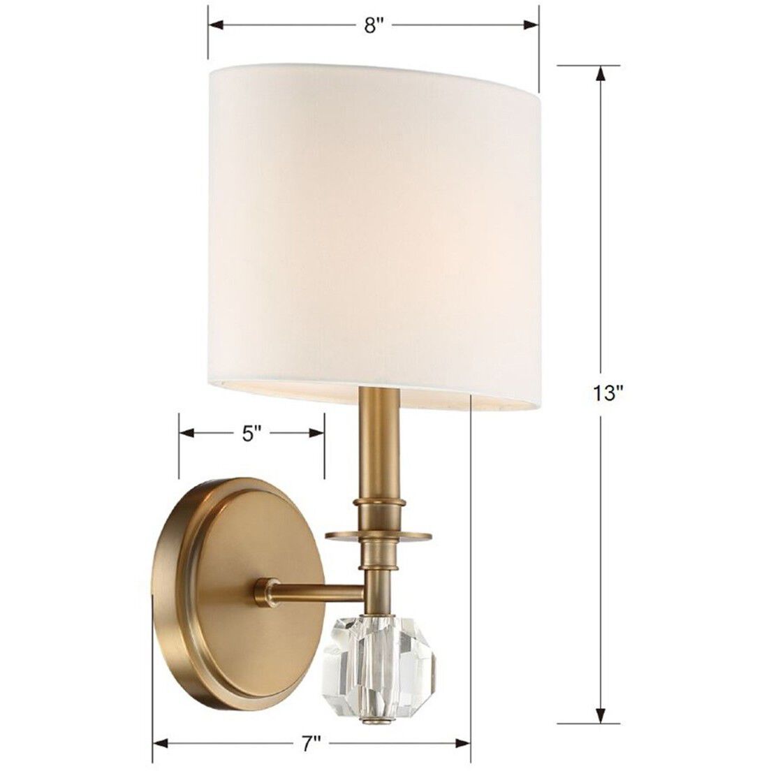 Chimes Sconce Wall Light in Aged Brass