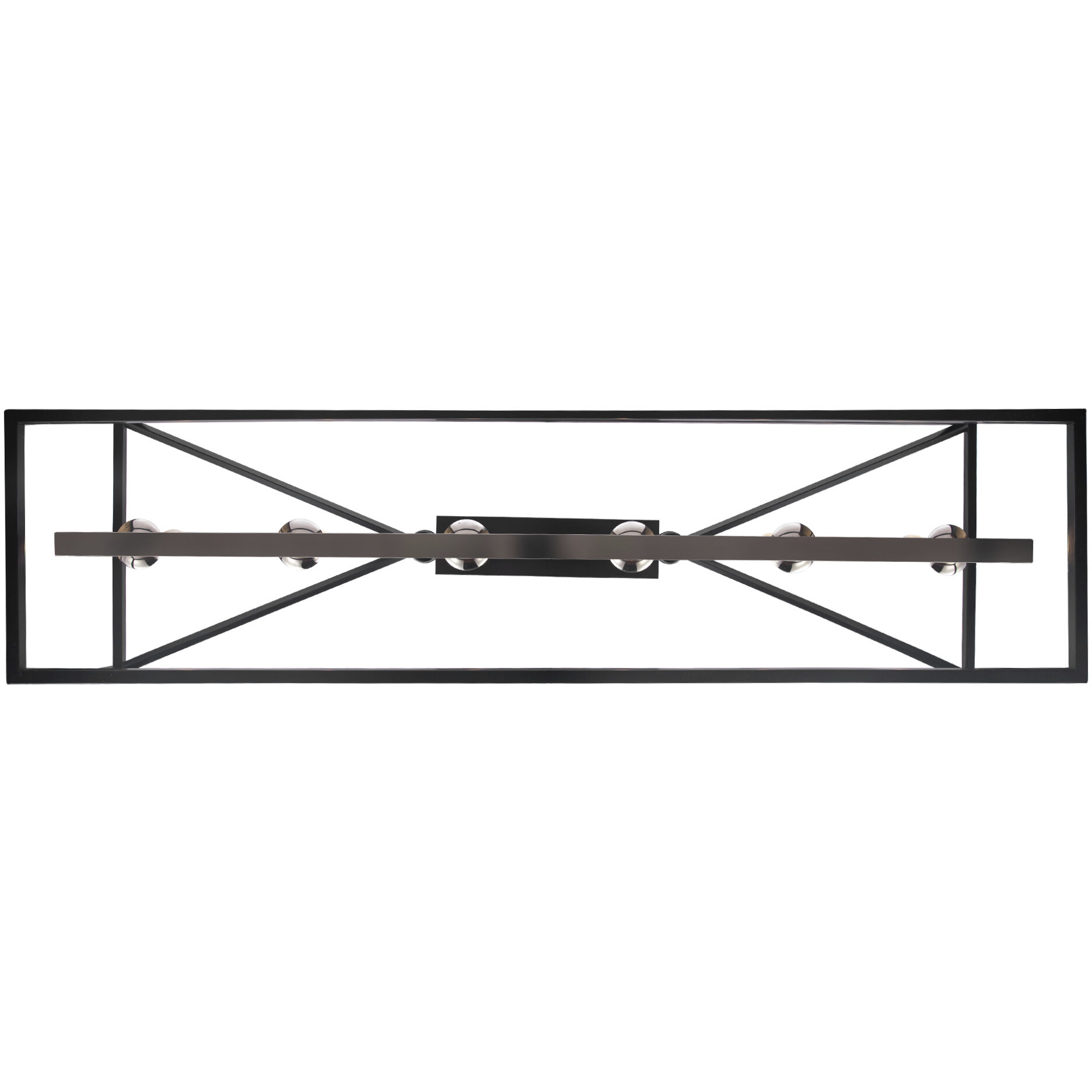 Lacey 6 Light 49 inch Polished Chrome and Black Pendant Ceiling Light