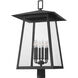 Rainer 6 Light 31.5 inch Black Outdoor Post Mounted Fixture in G9