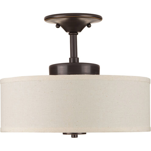 Briscoe LED 13 inch Antique Bronze Semi-Flush Mount Ceiling Light, Progress LED