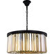 Sydney 8 Light 32 inch Matte Black Chandelier Ceiling Light, Urban Classic