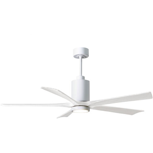 Atlas Patricia-5 60 inch Gloss White with Matte White Blades Ceiling Fan, Atlas