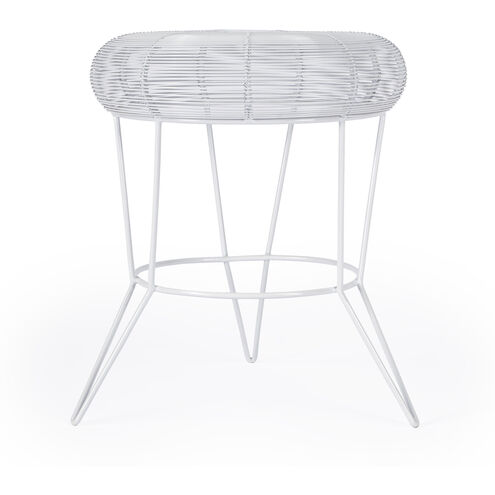 Allen Decorative Wire Side Table in White