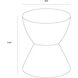 Logan 18 X 15 inch White Outdoor End Table