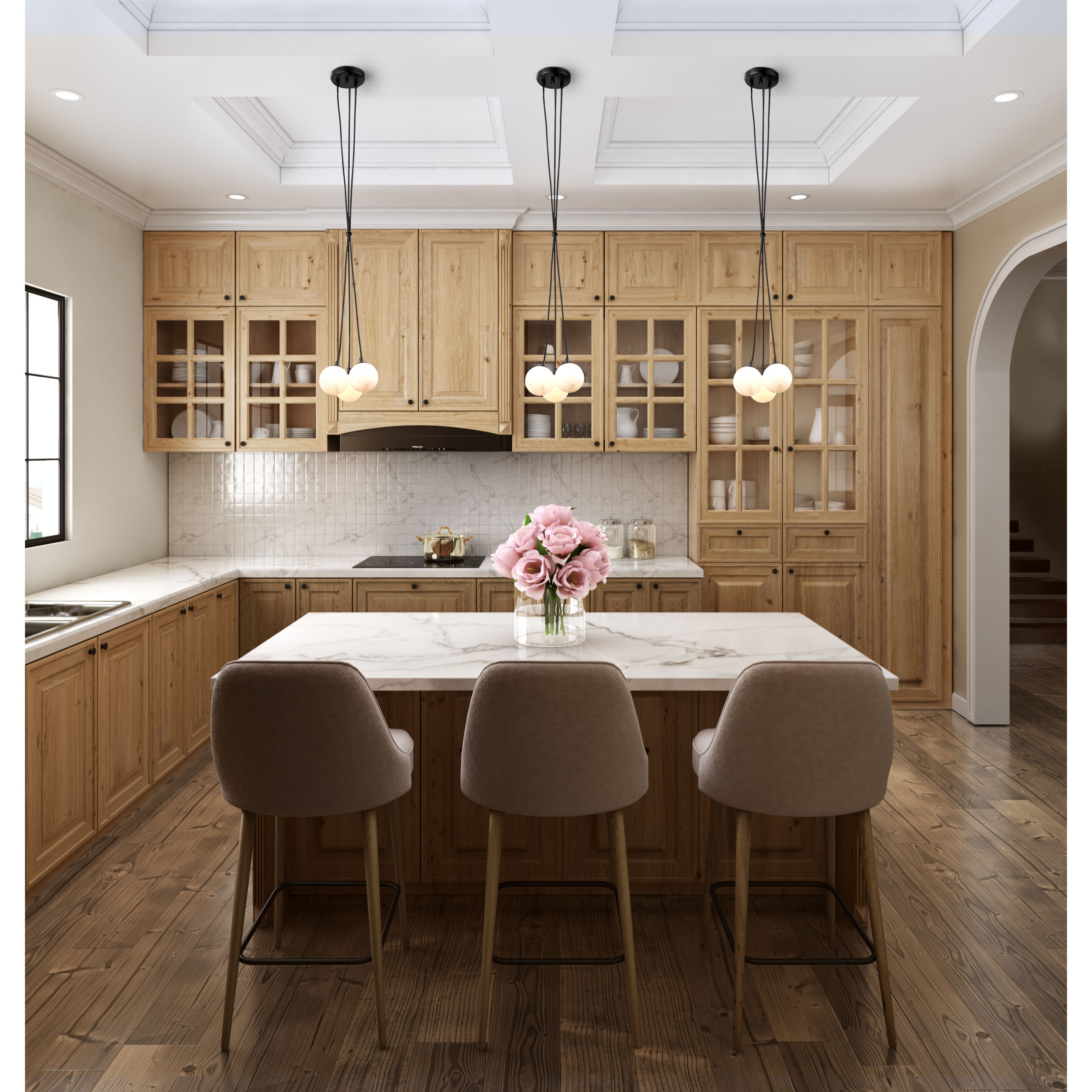 Camila LED 8.5 inch Black Down Pendant Ceiling Light