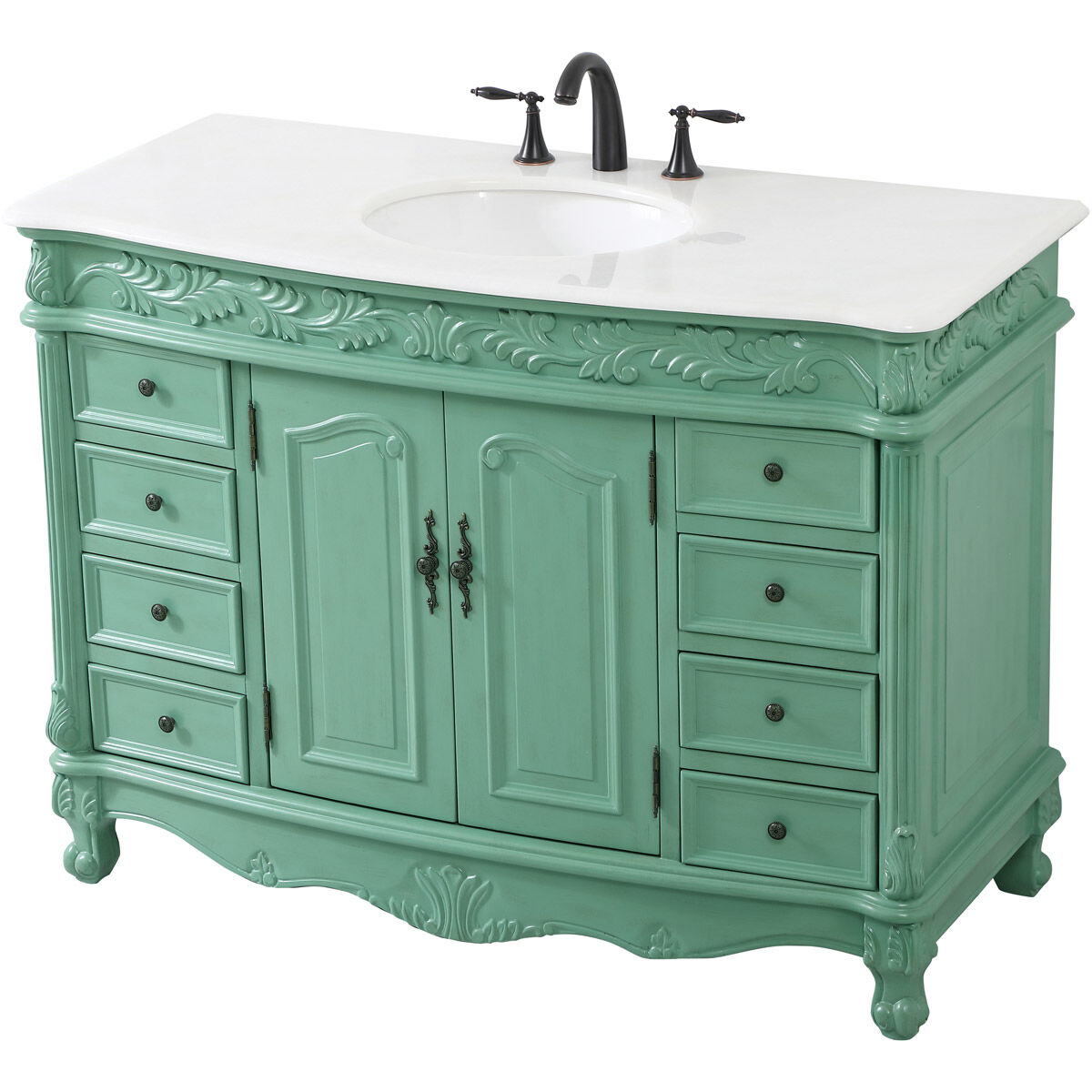 Clarion 48 X 22 X 36 inch Vintage Mint Vanity Sink Set