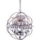 Geneva 5 Light 20 inch Polished Nickel Pendant Ceiling Light in Silver Shade, Urban Classic