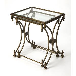 Metalworks Beverly  26 X 24 inch Antique Gold Nesting Table