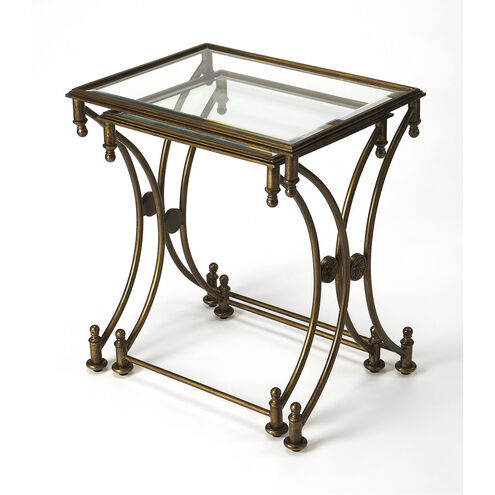 Metalworks Beverly 26 X 24 inch Antique Gold Nesting Table