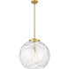 Ballston Athens Water Glass 1 Light 18 inch Satin Gold Pendant Ceiling Light