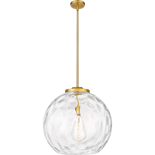 Ballston Athens Water Glass 1 Light 18 inch Satin Gold Pendant Ceiling Light