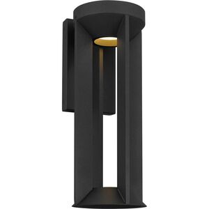 Aura LED 16 inch Sand Black Outdoor Wall Sconce