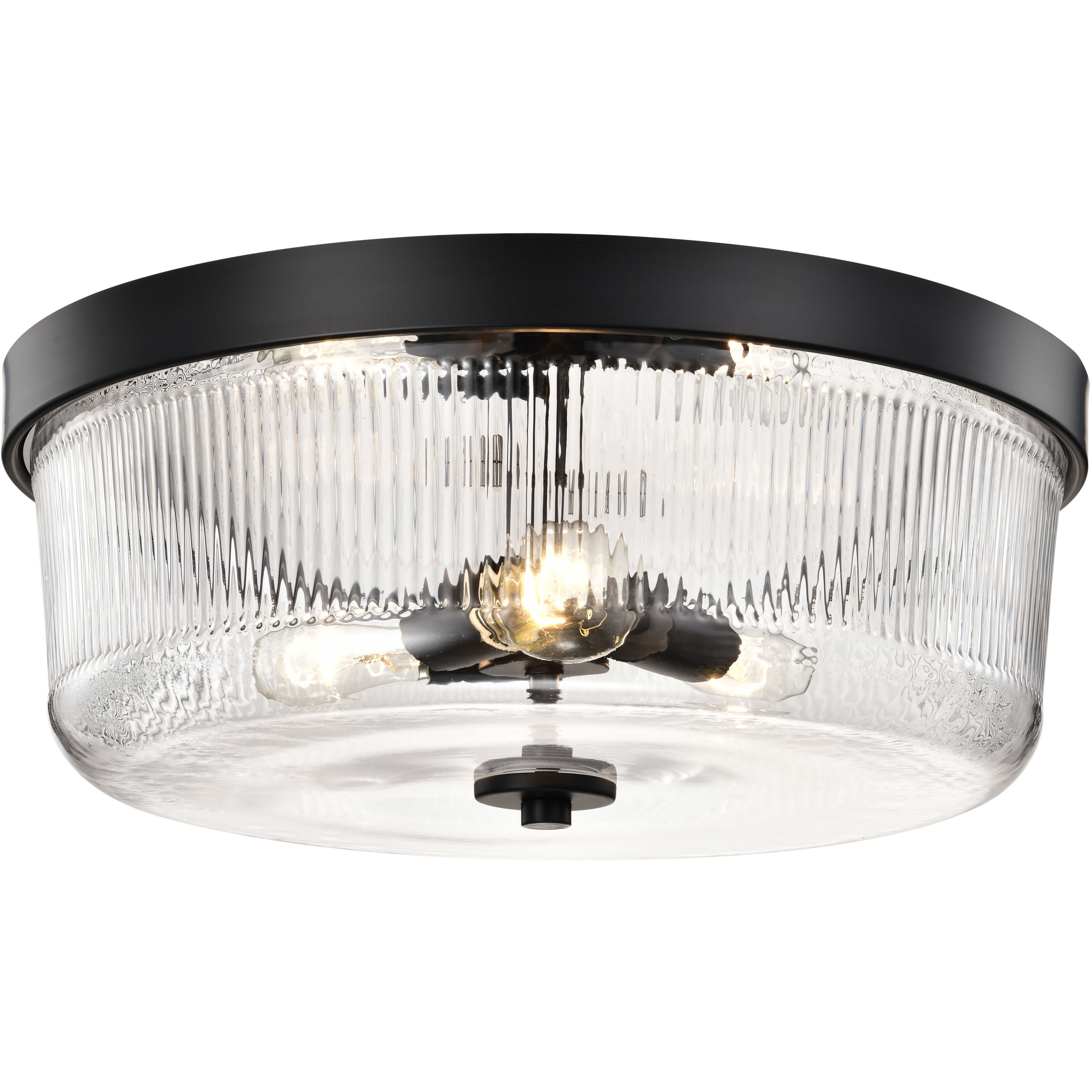 Grayson 17.25 inch Matte Black Flush Mount Ceiling Light