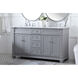 Wesley 60 X 21.5 X 35 inch Grey Vanity Sink Set in Gray