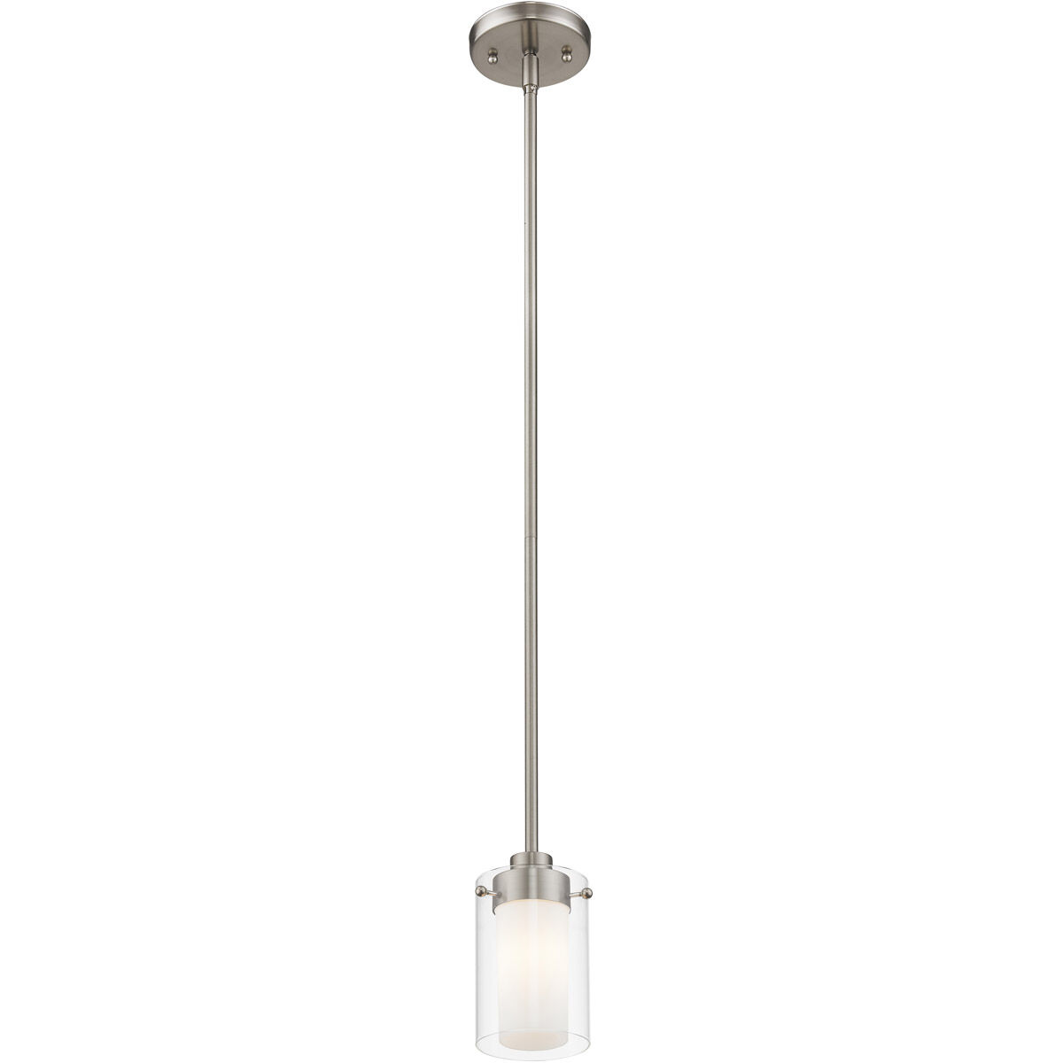 Manhattan 1 Light 5 inch Brushed Nickel Mini Pendant Ceiling Light