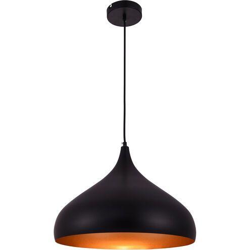 Circa 1 Light 17 inch Black Pendant Ceiling Light