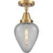 Franklin Restoration Geneseo LED 7 inch Brushed Brass Flush Mount Ceiling Light