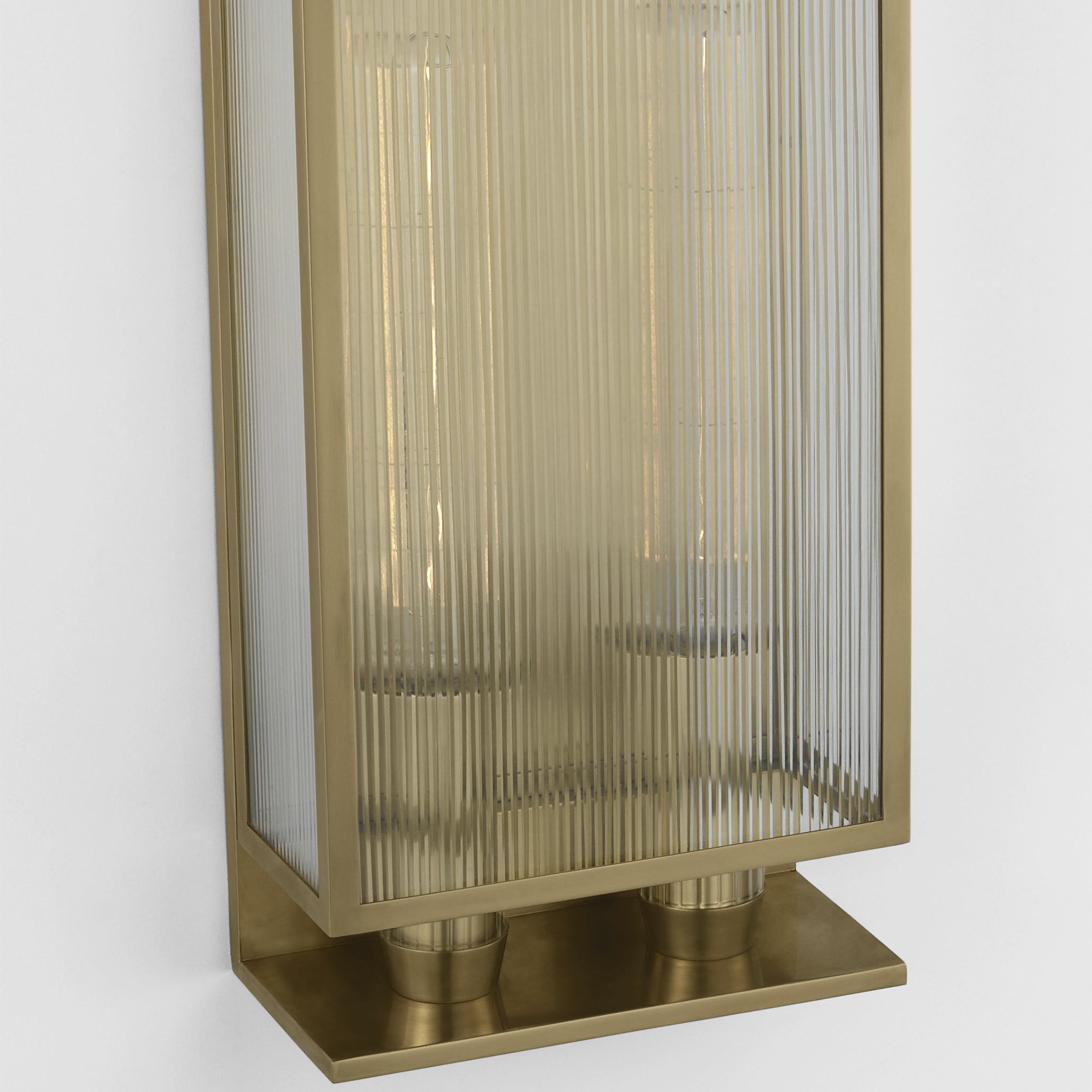 Barbara Barry York LED 10 inch Soft Brass Double Box Sconce Wall Light