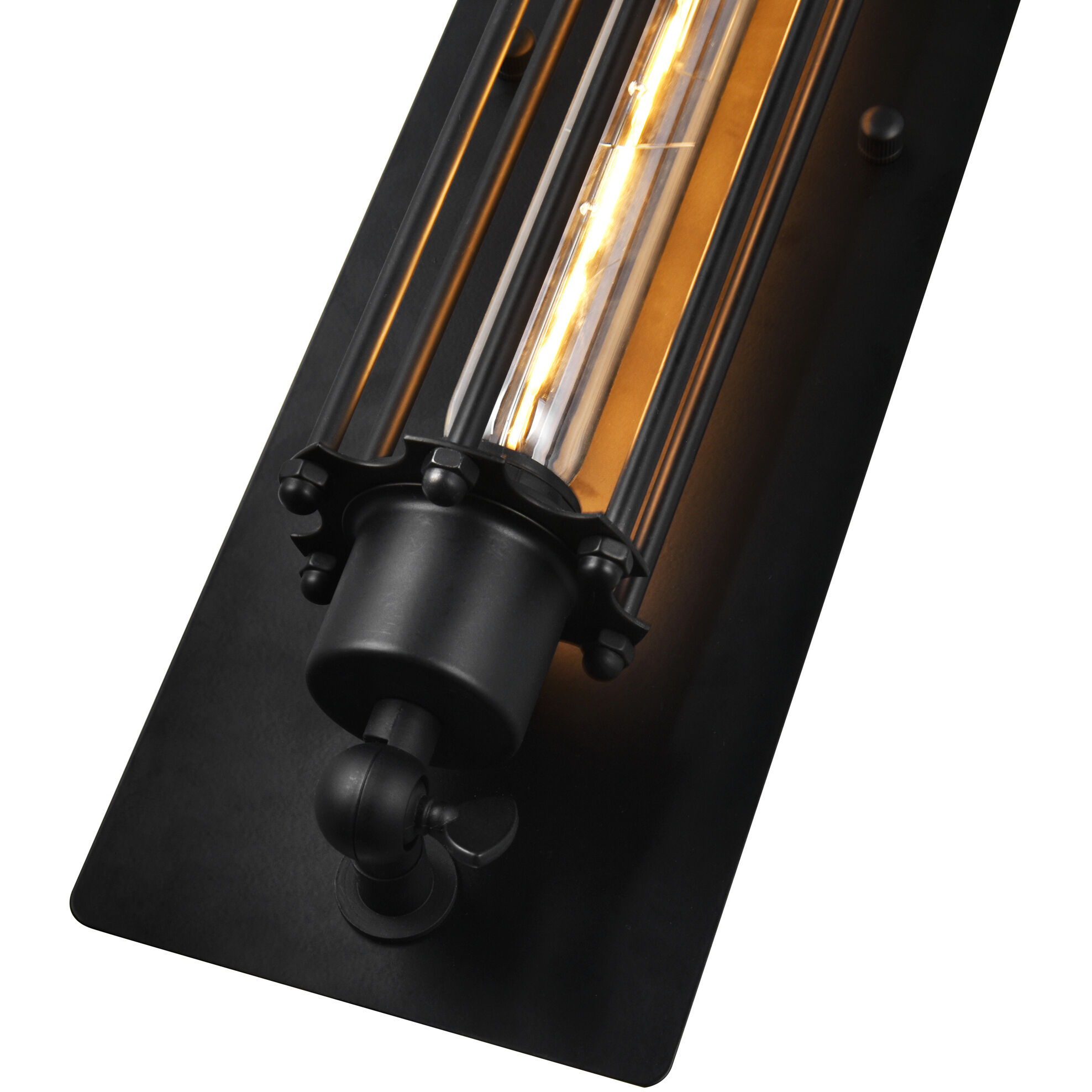 Kiera 1 Light 4 inch Black Wall Light