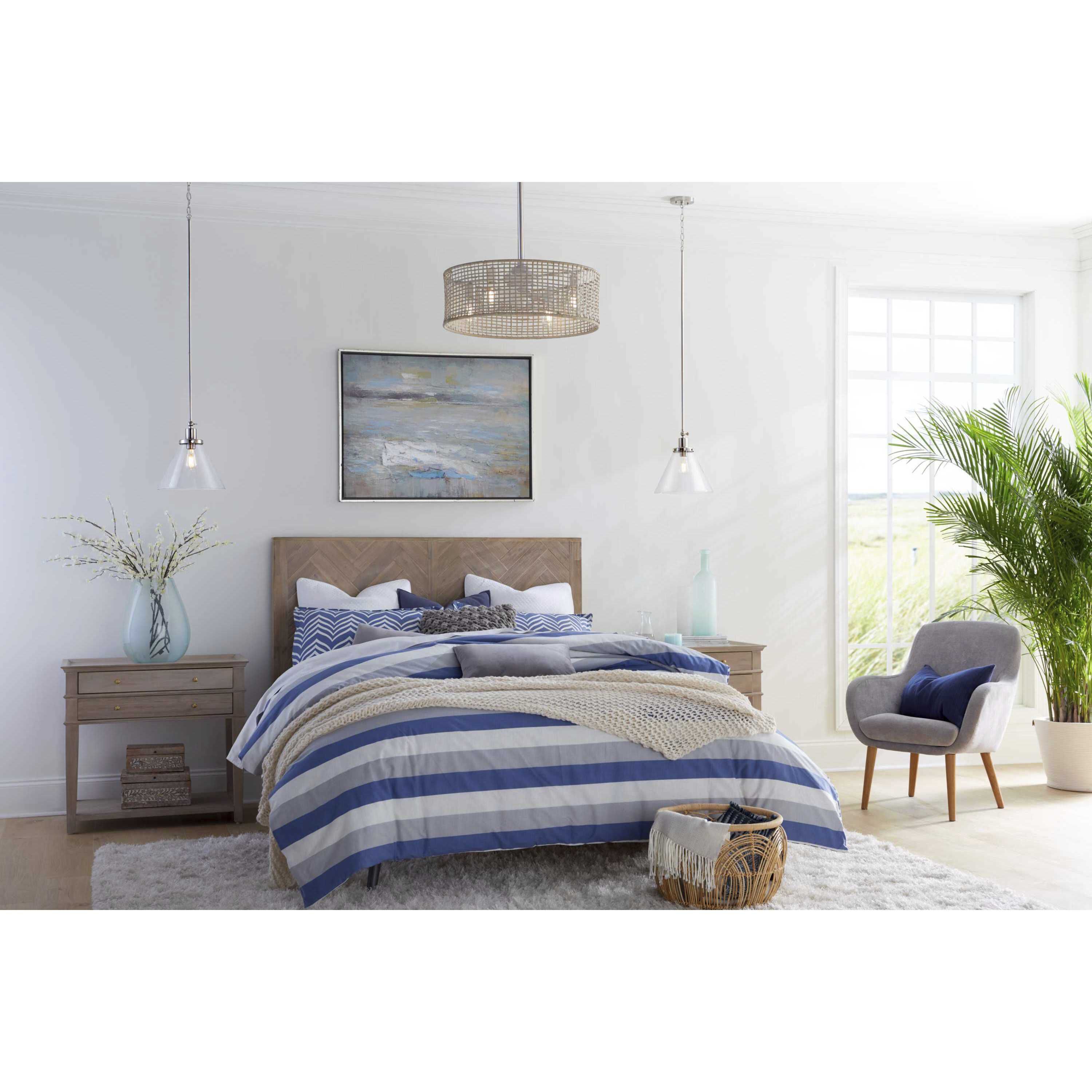 Hinton 1 Light 12 inch Brushed Nickel Pendant Ceiling Light