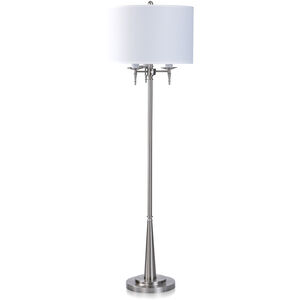 Gemma 63 inch 150.00 watt Silver Floor Lamp Portable Light