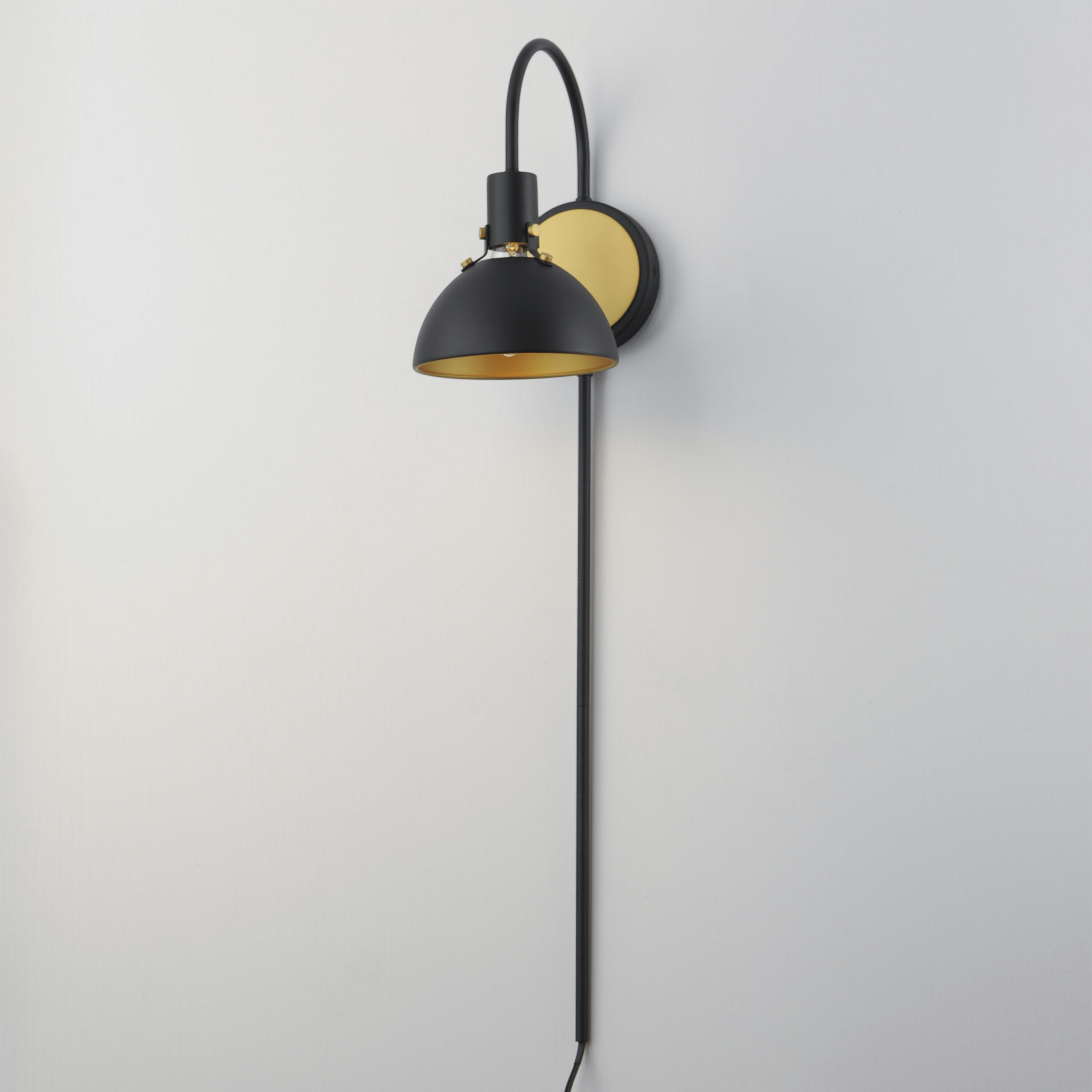 Dawn Wall Sconce Wall Light in Antique Brass and Black