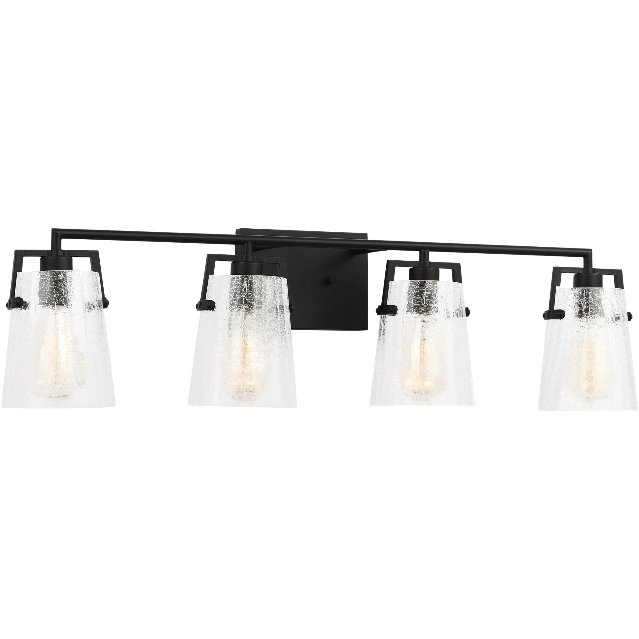 Drew & Jonathan Crofton 4 Light 33.38 inch Midnight Black Vanity Light Wall Light