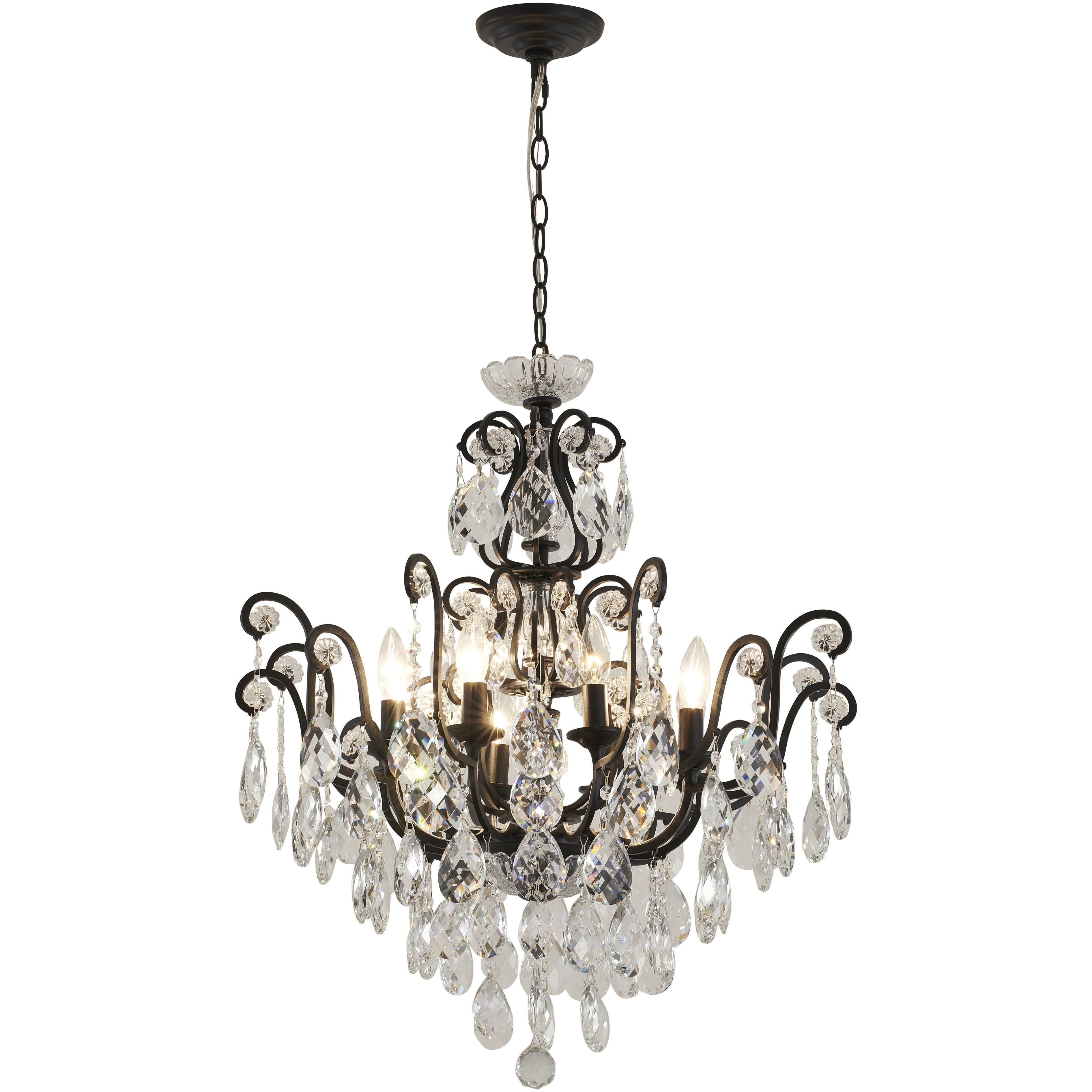 Canada 8 Light 26 inch Matte Black Chandelier Ceiling Light