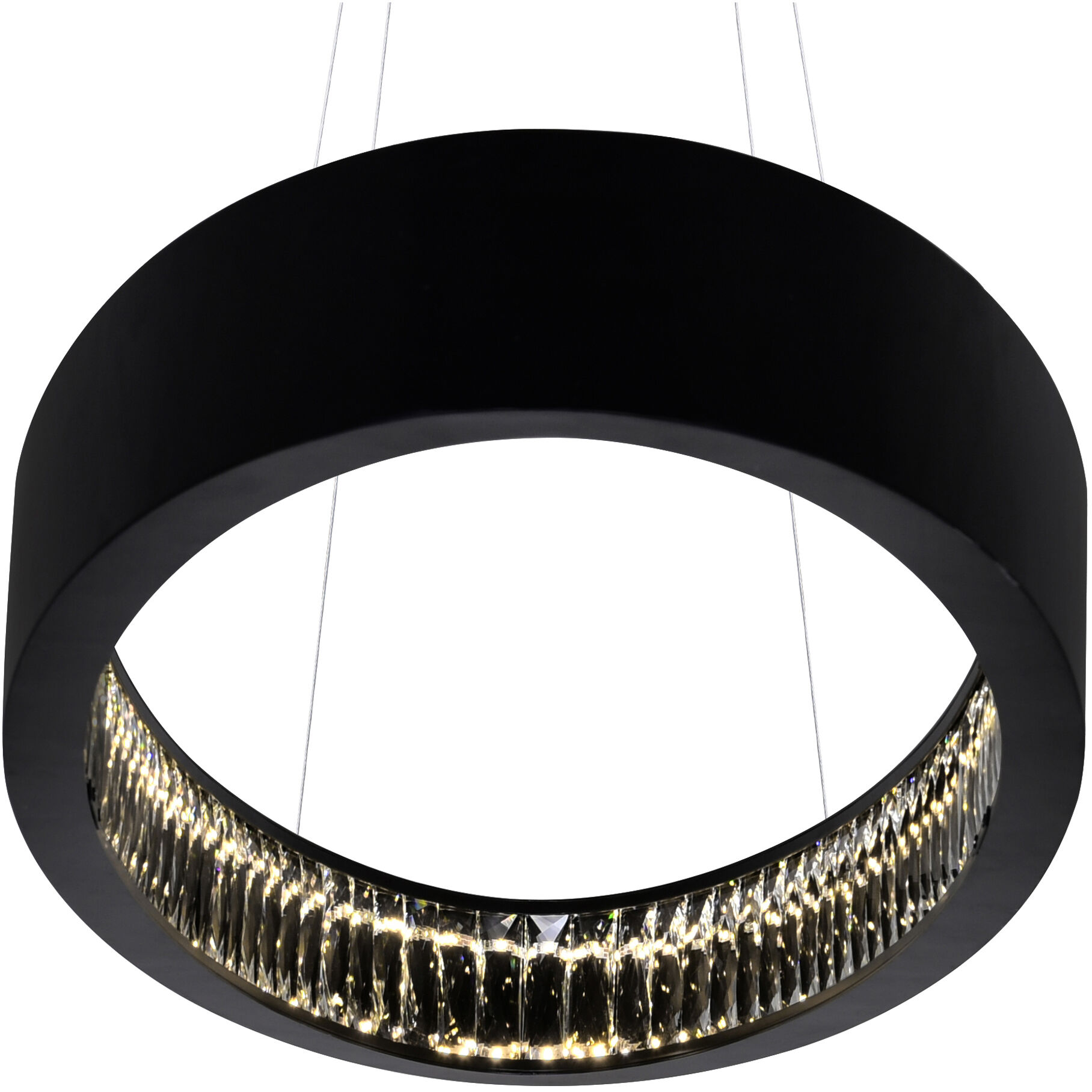 Rosalina LED 32 inch Matte Black Down Chandelier Ceiling Light