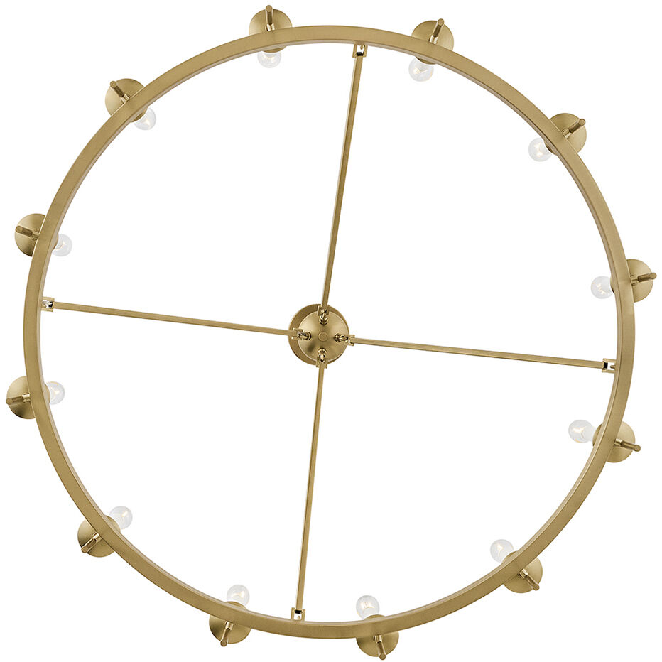 Copley 12 Light 36 inch Lacquered Brass Chandelier Ceiling Light