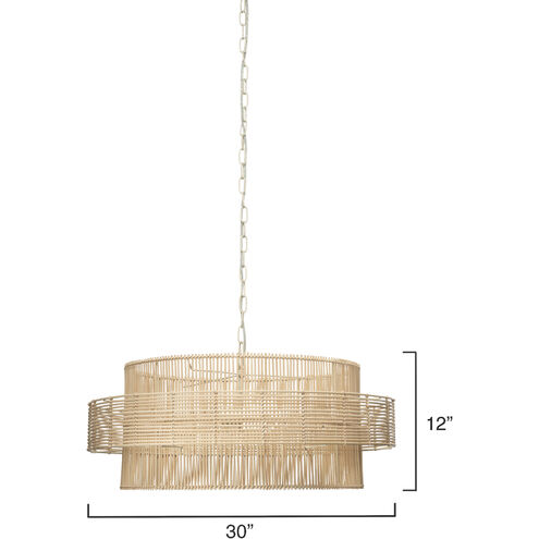 Concentric 2 Light 30 inch Natural Rattan Pendant Ceiling Light