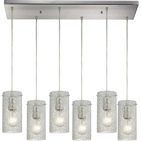 San Pablo Bay 6 Light 30 inch Satin Nickel Multi Pendant Ceiling Light, Configurable