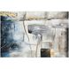 Industrial Abstract Off White with Blue Framed Wall Art