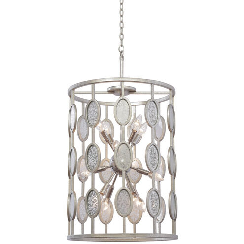 Palomar 12 Light 19 inch Vintage Silver Leaf Foyer Ceiling Light