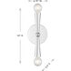 Contemporary 2 Light 4.75 inch Chrome Wall Sconce Wall Light