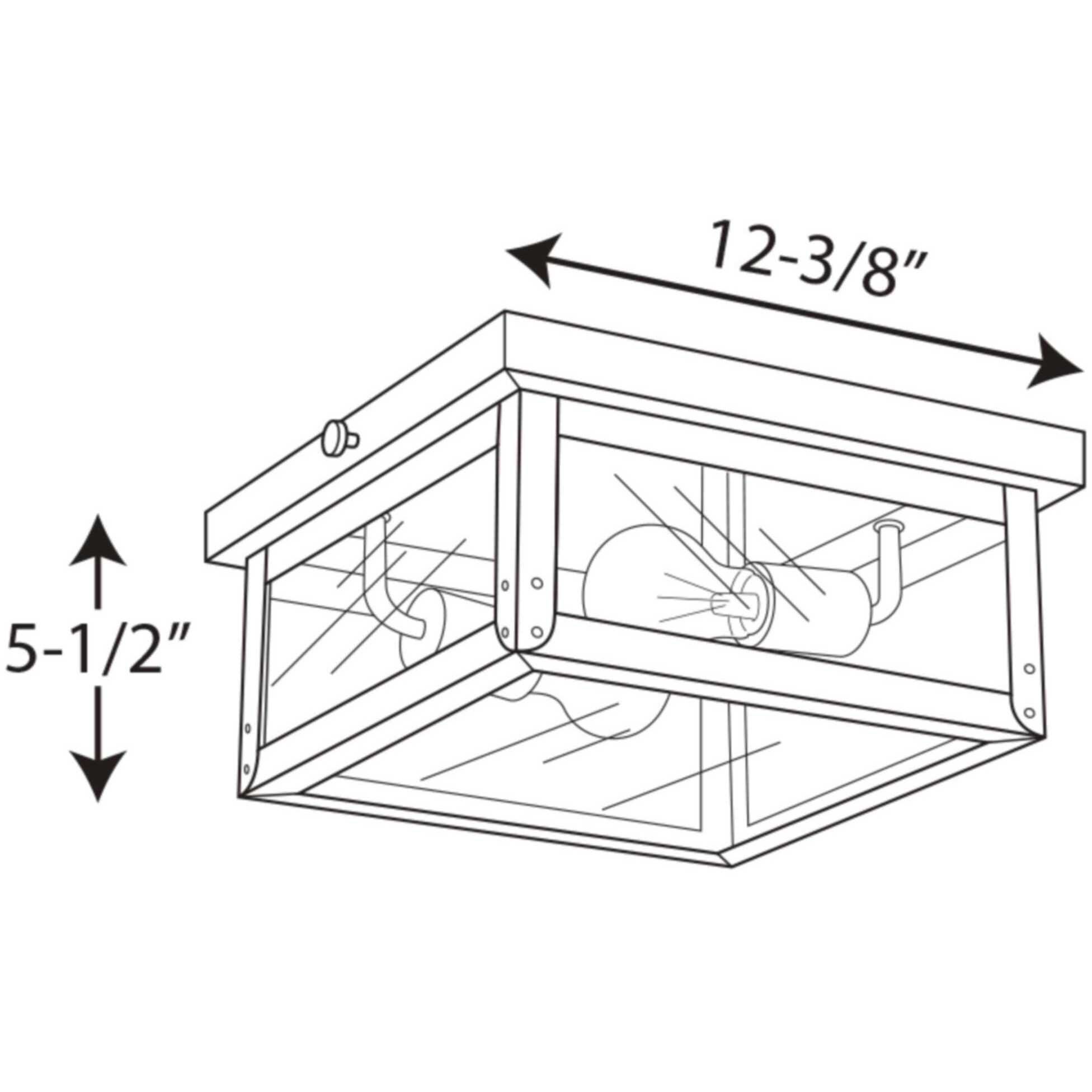Union Square 2 Light 12 inch Stainless Steel Outdoor Flush Mount, Design Series