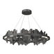 Hildene LED 38 inch Black and Black Pendant Ceiling Light, Circular