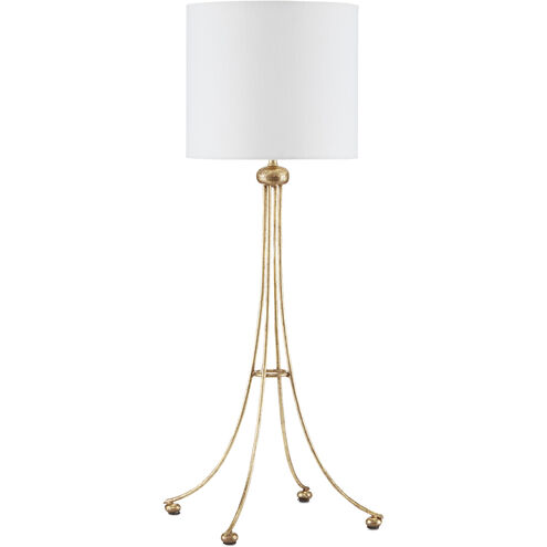 Chesterton 31 inch 100.00 watt Gold Leaf Table Lamp Portable Light, Large
