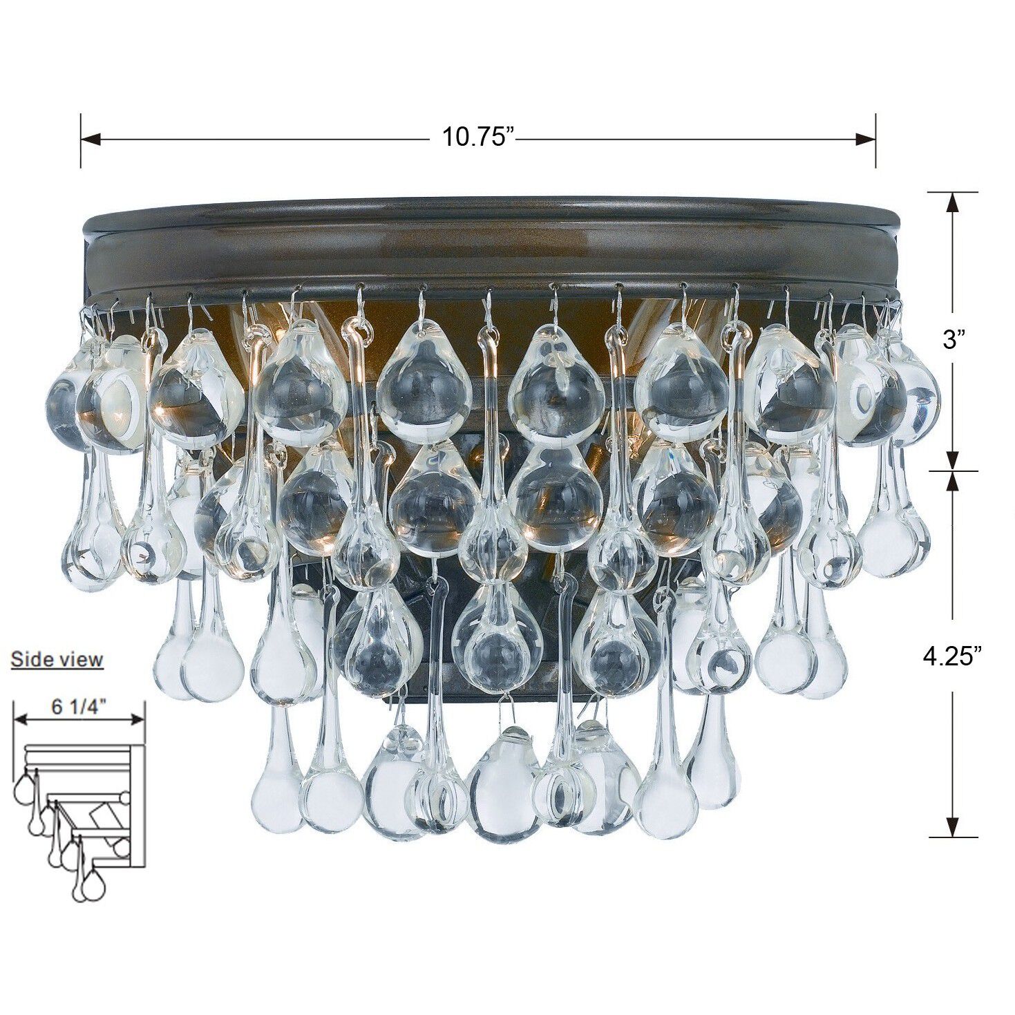 Calypso Bath Wall Light in Vibrant Bronze