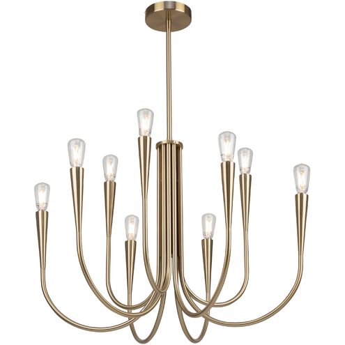 Bronte LED 25.25 inch Brass Chandelier Ceiling Light