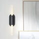 Kelly Wearstler Rousseau LED 4.25 inch Bronze Vanity Sconce Wall Light in Etched Crystal, Medium