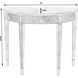 Hampton Demilune Traditional Burl 36" Console Table in Light Brown