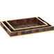 Casey Natural and Brass Trays, Set of 2
