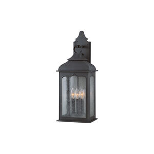 Vigilius 3 Light 23 inch Colonial Iron Outdoor Wall Sconce