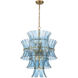 Abigail 13 Light 22.25 inch Aged Brass Chandelier Ceiling Light in Blue