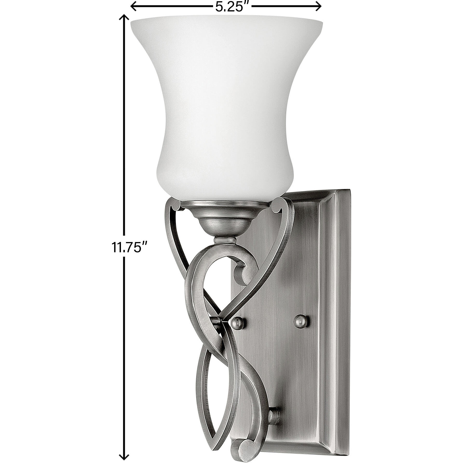 Brooke 1 Light 5.5 inch Antique Nickel Vanity Light Wall Light