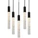 Magic LED 17 inch Black Multi-Light Pendant Ceiling Light in 5, Round