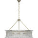 AERIN Rhine LED 36 inch Hand-Rubbed Antique Brass Ring Chandelier Ceiling Light