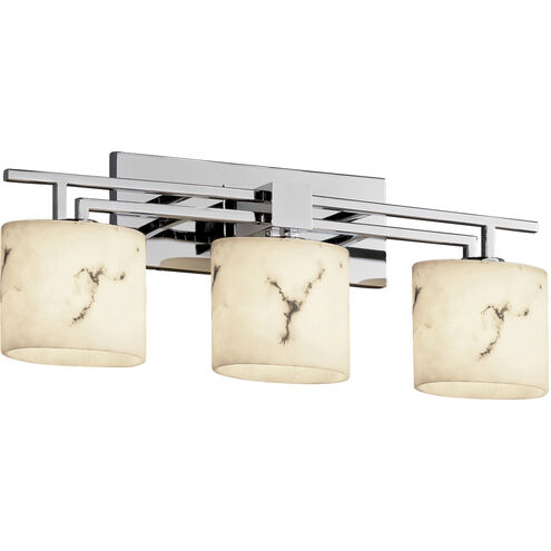 LumenAria LED 26 inch Polished Chrome Bath Bar Wall Light in 2100 Lm LED, Cylinder with Flat Rim, Aero